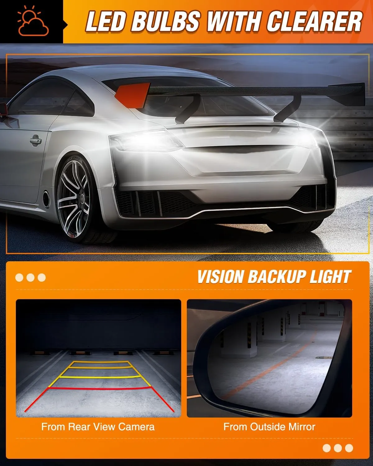 7440 7441 7443 T20 992 W21W 6500k Xenon White LED Bulbs (Pairs)