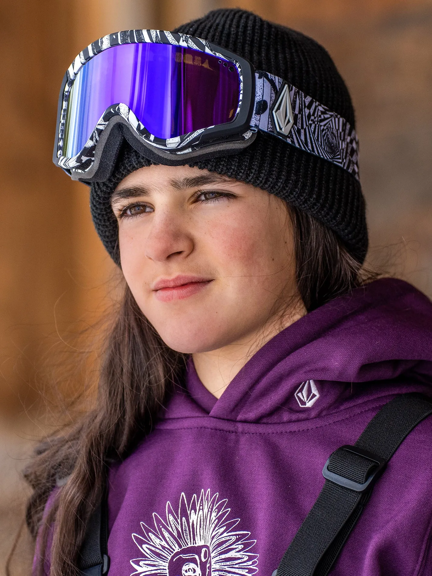Attunga Youth Goggle - Op Art / Purple Chrome BL