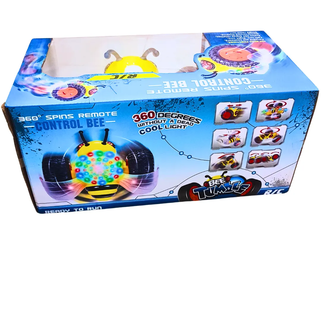 Bee Tumble 360° Spin Stunt RC Car with Cool Lights – Remote-Controlled Bee for Kids (Ages 6 )