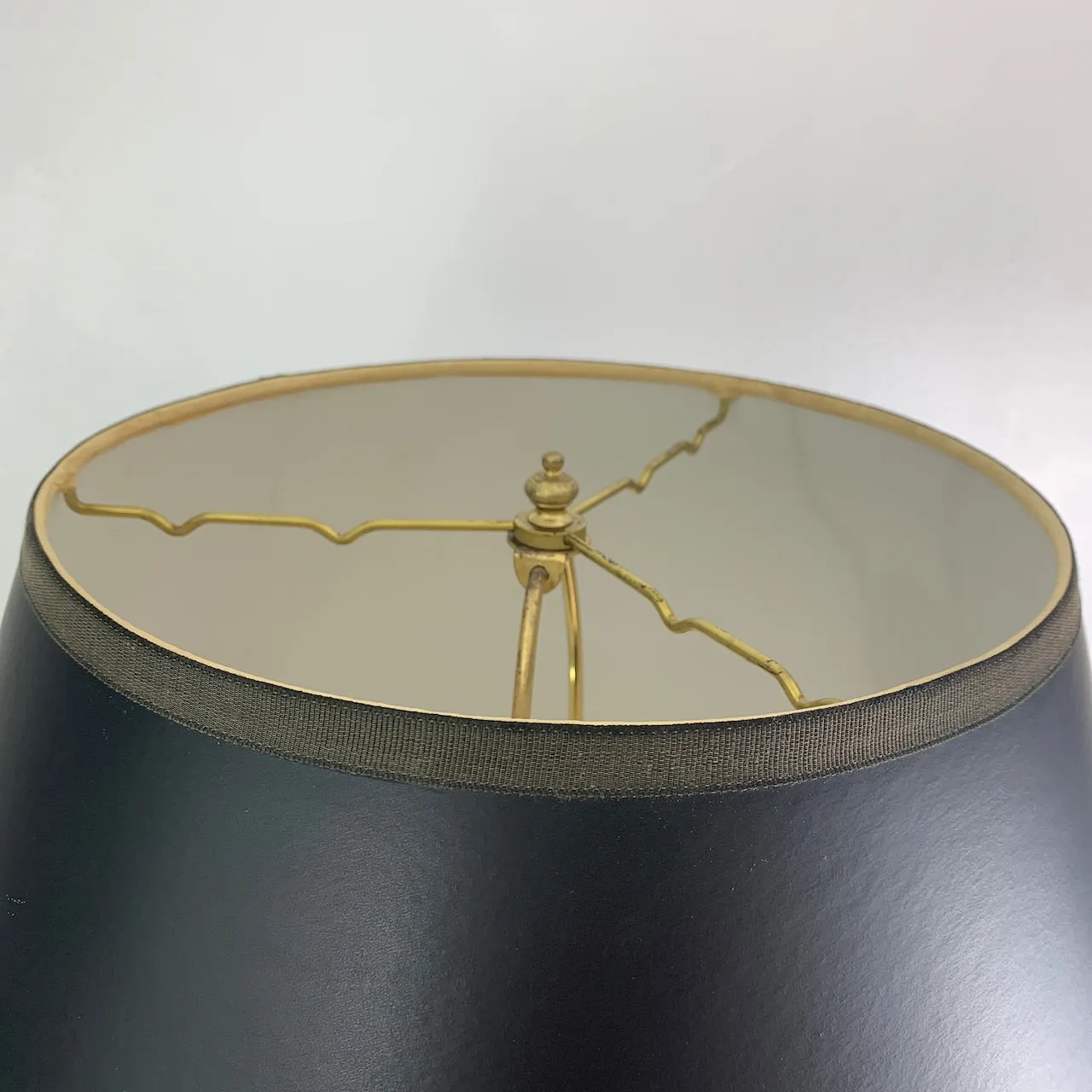 Brass Table Lamp, Hand Hammered, Ginger Jar Shape