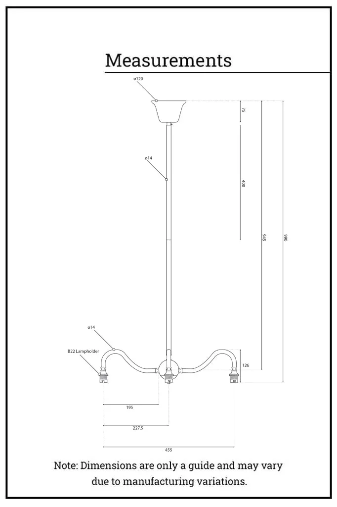 Como Glass Gooseneck Chandelier