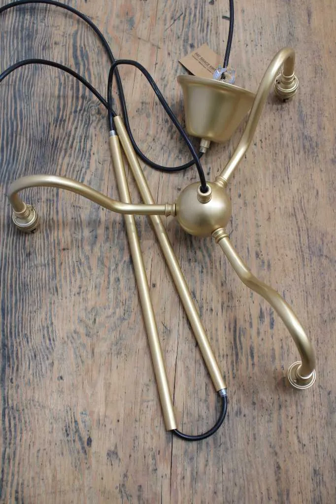 Como Glass Gooseneck Chandelier