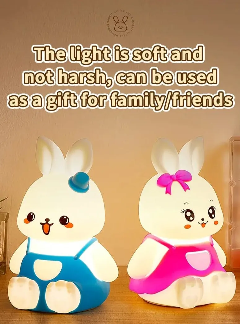 Cute Bunny Touch Silicon 3D Lamp - 7 Colours (Select From Drop Down Menu)