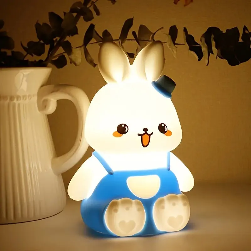 Cute Bunny Touch Silicon 3D Lamp - 7 Colours (Select From Drop Down Menu)