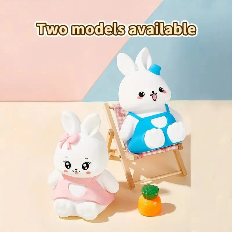 Cute Bunny Touch Silicon 3D Lamp - 7 Colours (Select From Drop Down Menu)