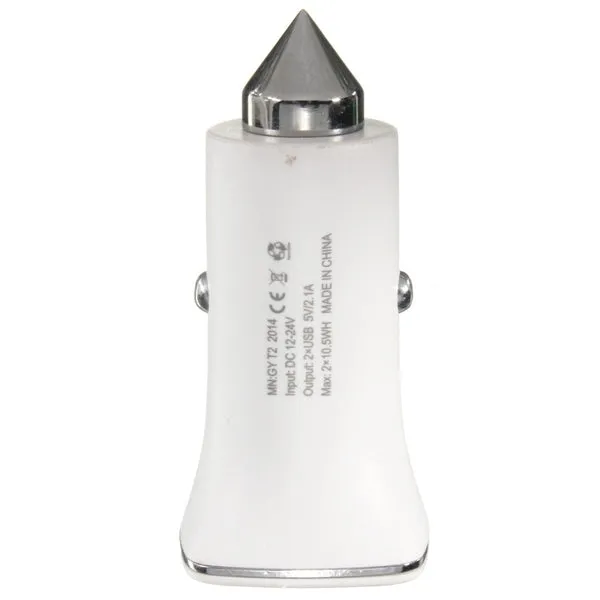 Dual USB Car Charger Power Adapter Cigarette Lighter Socket 12V