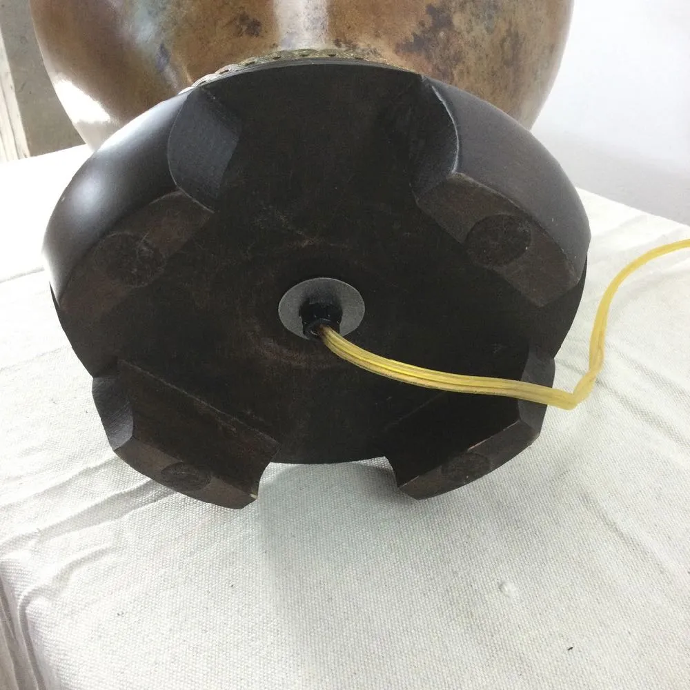 Frederick Cooper Table Lamp with Distressed Metal & Wood
