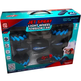 Gesture-Sensitive Jet Spray Light Wheel Torsion Car - Remote Control Twist Car for Boys, New Arrival, Ideal for Ages Up to 12 Years, 360° Rotation, Water Spray Feature