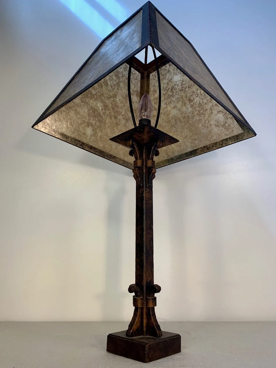 Hammerton Table Lamp, Iron & Mica Glass