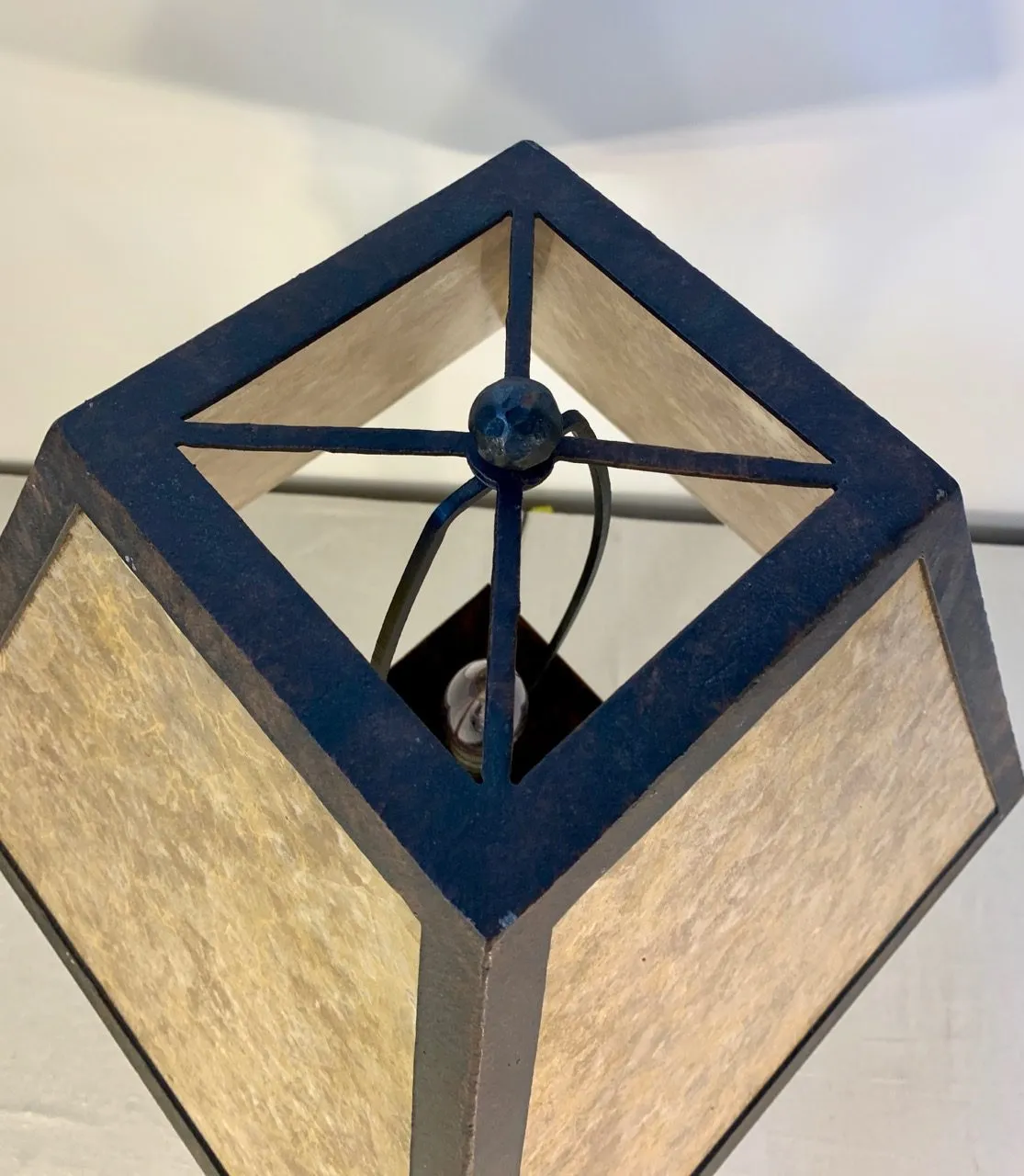 Hammerton Table Lamp, Iron & Mica Glass