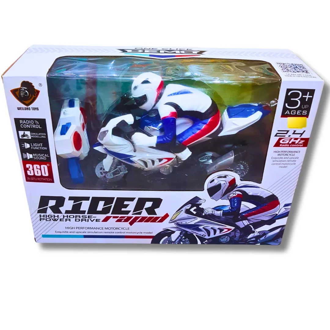 High-Speed Remote Control Motorcycle – 2.4 GHz RC Racer with 360° Rotation
