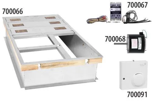 Ideal-Air DriFecta accessory, Roof Curb - 14 In high, Flat, Uninsulated, Full Perimeter