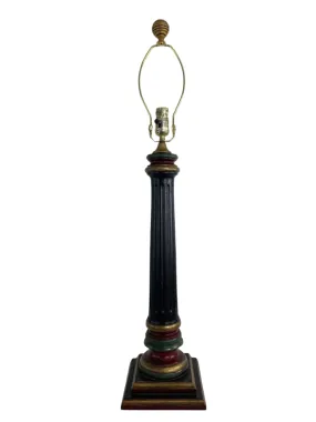 Lampcrafters Table Lamp, Green, Red, Gold, Traditional
