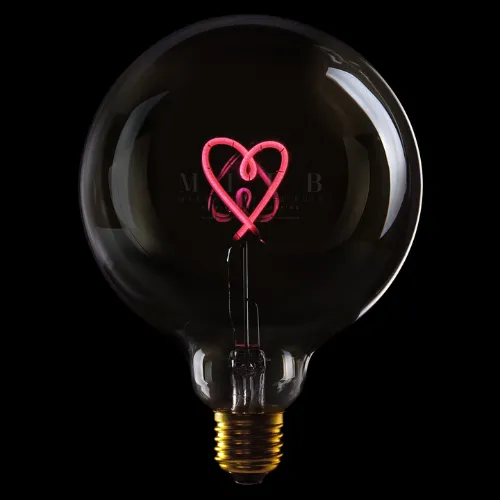 LED Filament Bulb Heart
