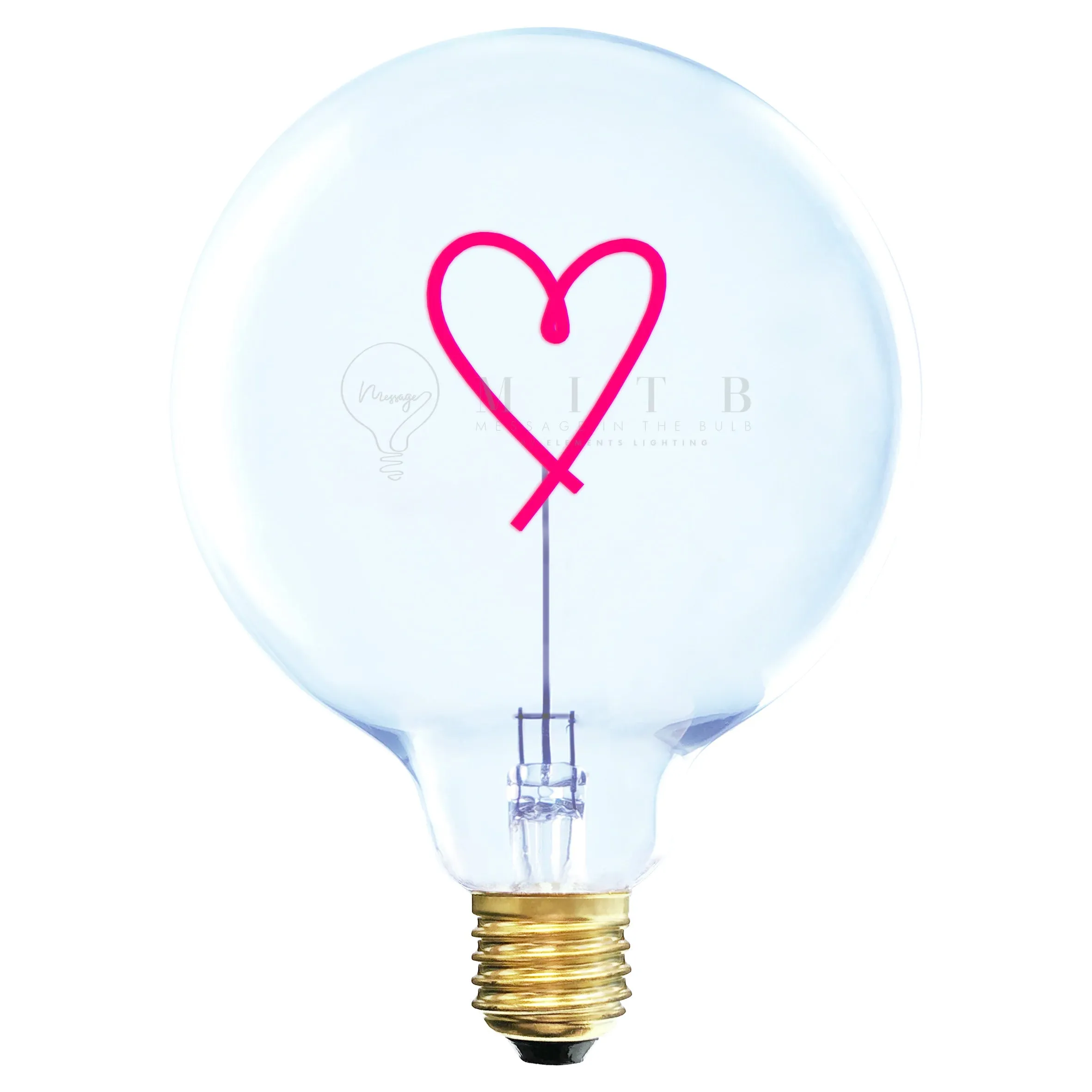 LED Filament Bulb Heart