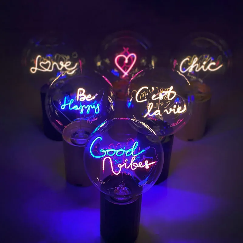 LED Filament Bulb Heart