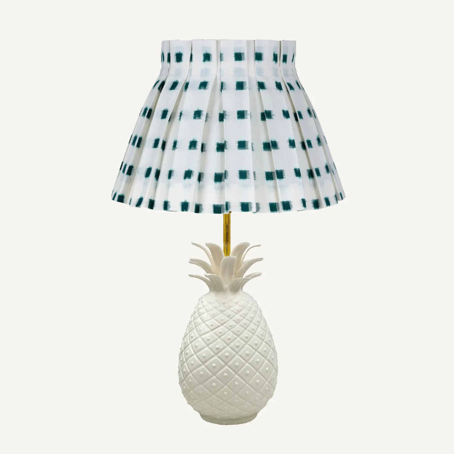 Small Green Squares Cover Empire Lampshade 24cm