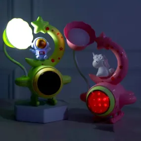 Unicorn and space table lamp