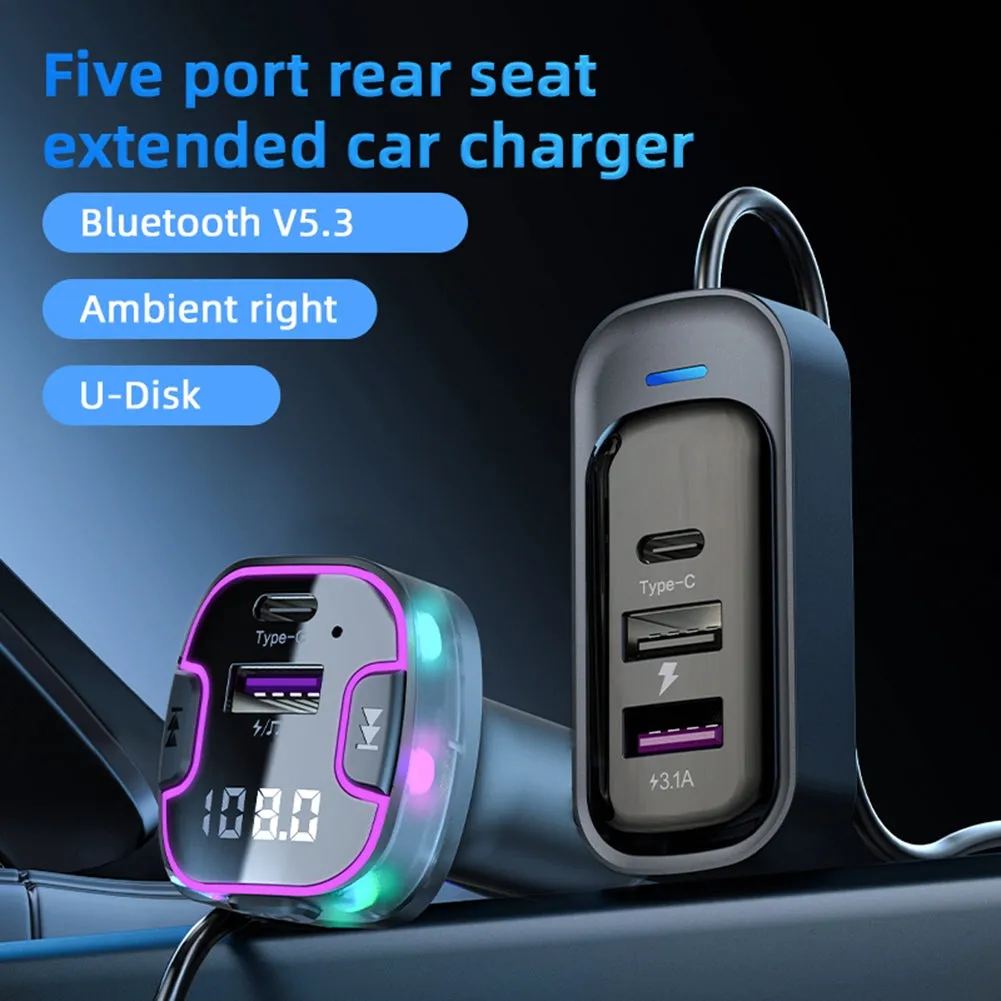 USB Car Charger 3 Ports Super Fast Charging Adapter MP3 Player
