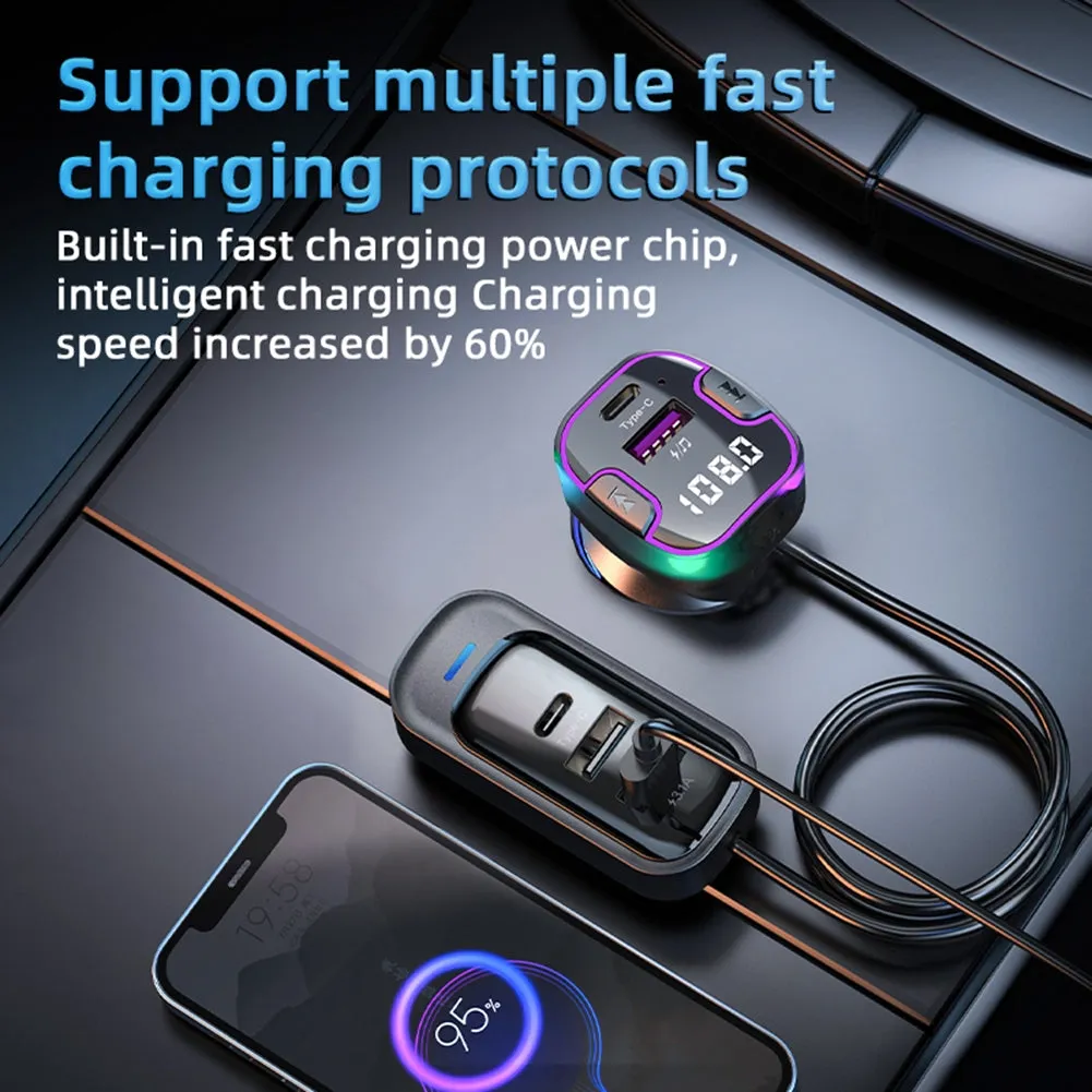 USB Car Charger 3 Ports Super Fast Charging Adapter MP3 Player