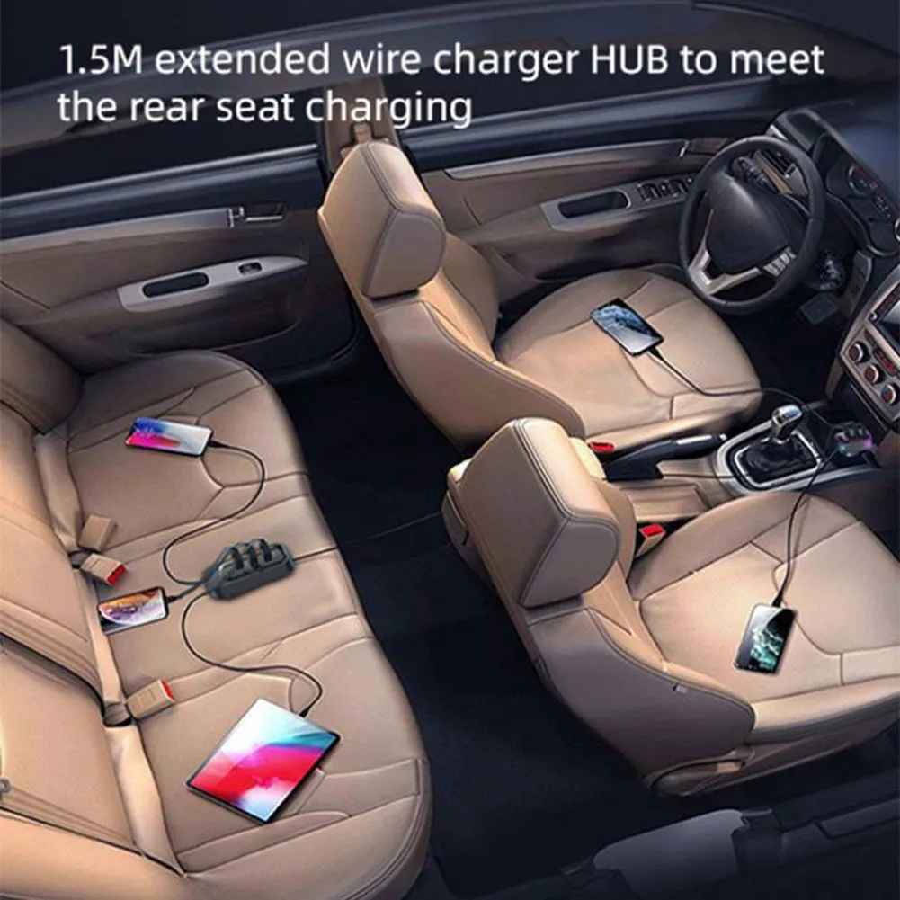 USB Car Charger 3 Ports Super Fast Charging Adapter MP3 Player