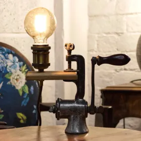 Vintage Up Cycled Re-Purposed Mincer Lamp